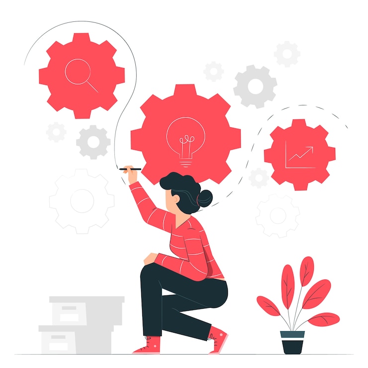 Vecteur gratuit illustration de concept de traitement