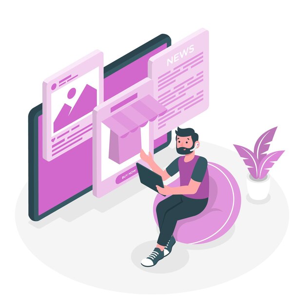 Illustration de concept de vie moderne