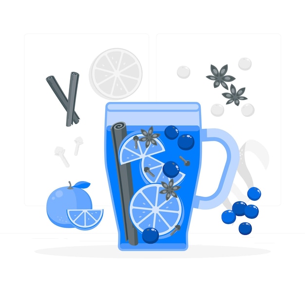 Vecteur gratuit illustration de concept de vin chaud