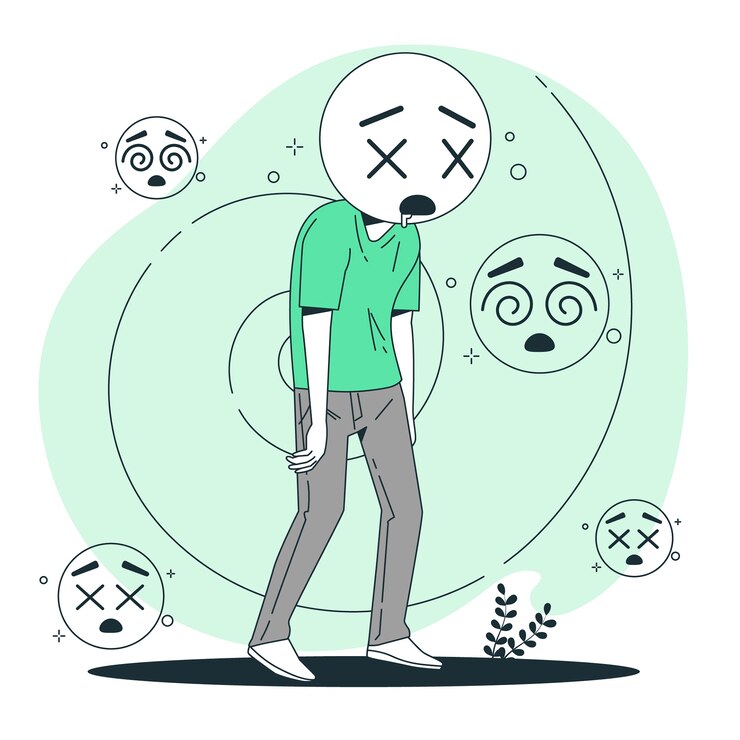 Vecteur gratuit illustration de concept de visage étourdi