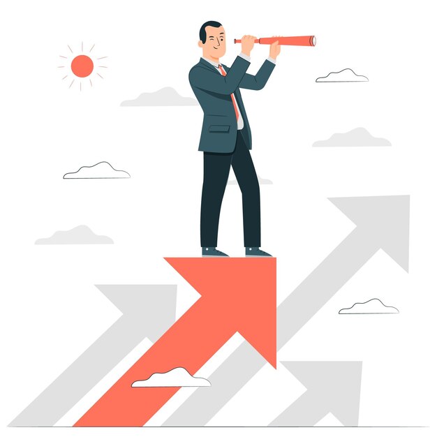 Illustration de concept de vision d'entreprise
