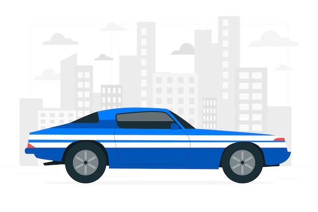 Vecteur gratuit illustration de concept de voiture personnalisée