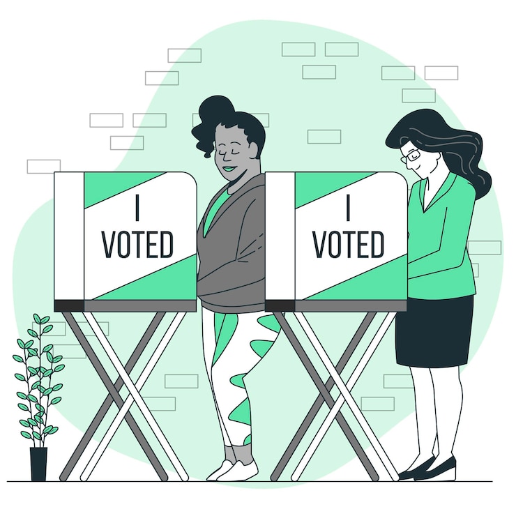 Vecteur gratuit illustration de concept de vote