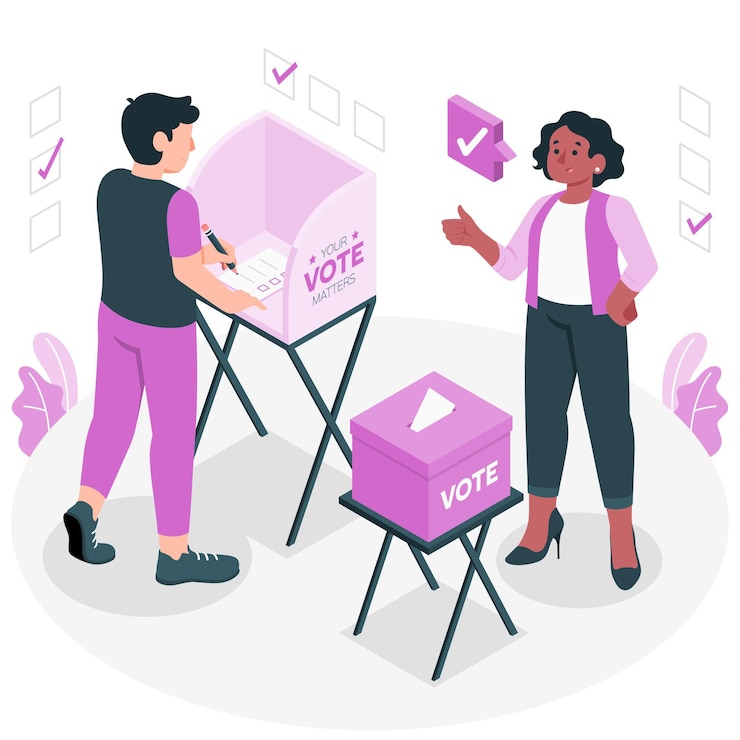 Vecteur gratuit illustration de concept de vote