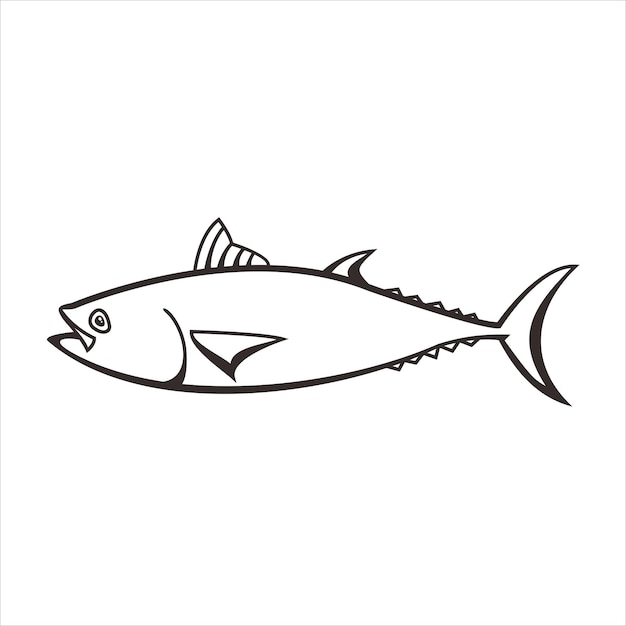 Vecteur gratuit illustration de conception simple de thon