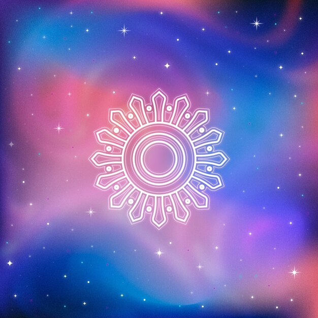 Illustration de contour soleil dégradé