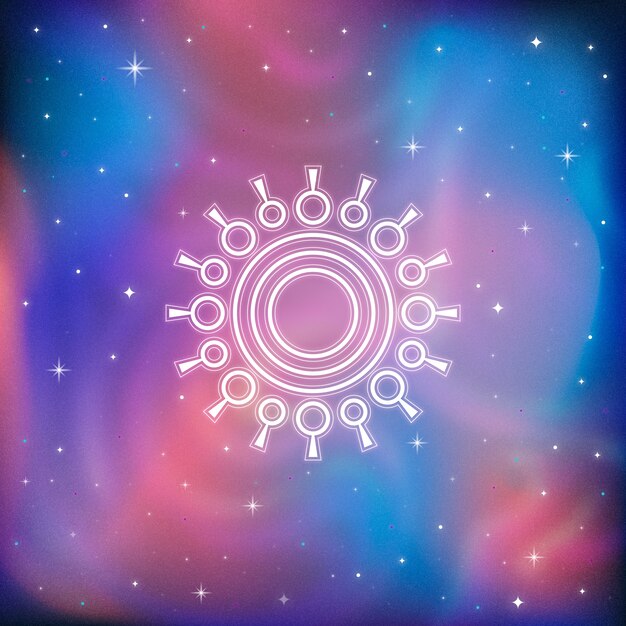 Illustration de contour soleil dégradé