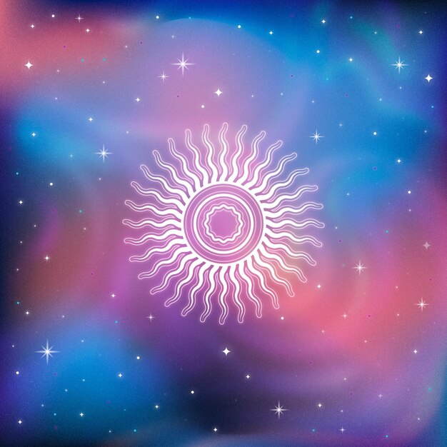 Illustration de contour soleil dégradé