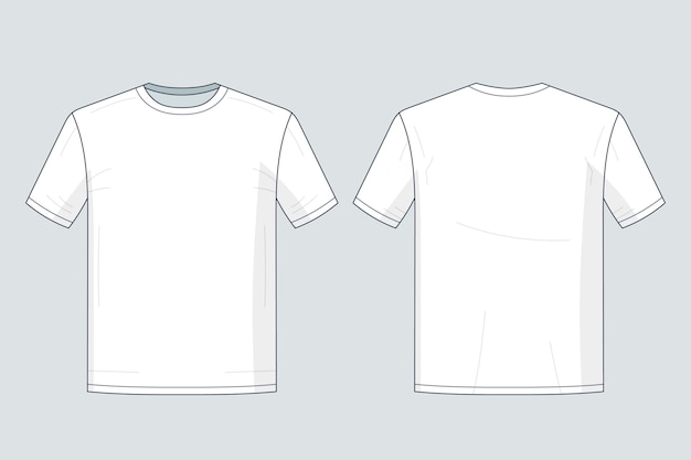 Illustration de contour de t-shirt dessiné à la main