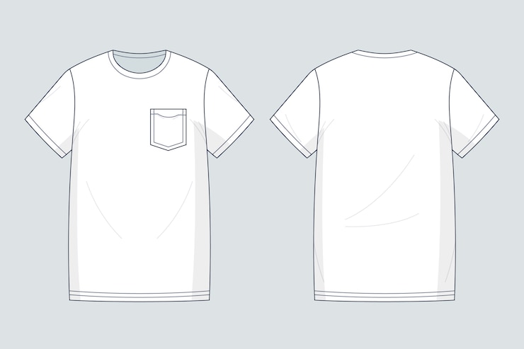 Vecteur gratuit illustration de contour de t-shirt dessiné à la main