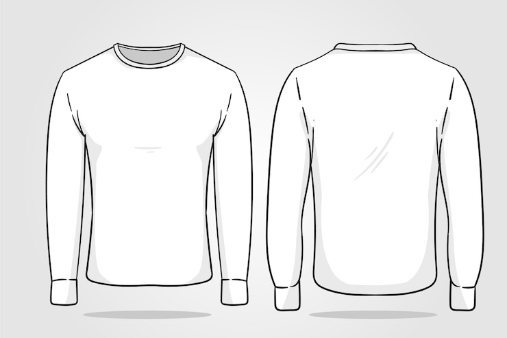 Vecteur gratuit illustration de contour de t-shirt dessiné à la main