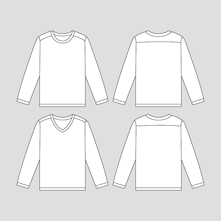 Vecteur gratuit illustration de contour de t-shirt dessiné à la main