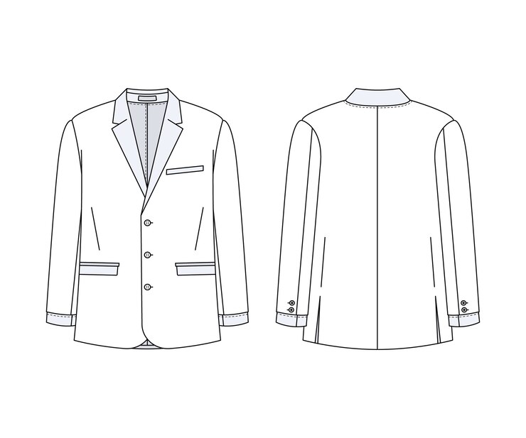 Vecteur gratuit illustration de contour de veste dessinée à la main