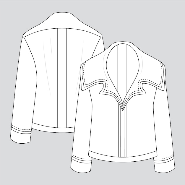 Illustration De Contour De Veste Dessinée à La Main