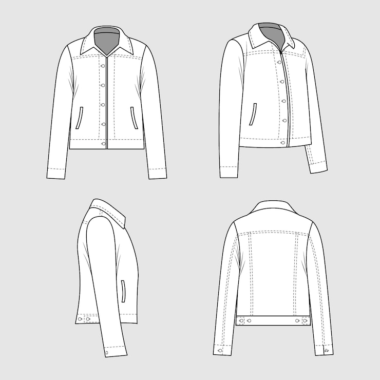 Vecteur gratuit illustration de contour de veste dessinée à la main