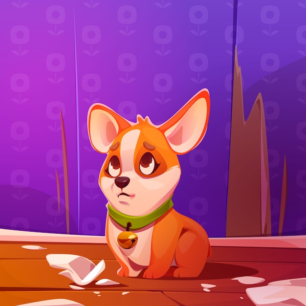 Illustration De Corgi Triste