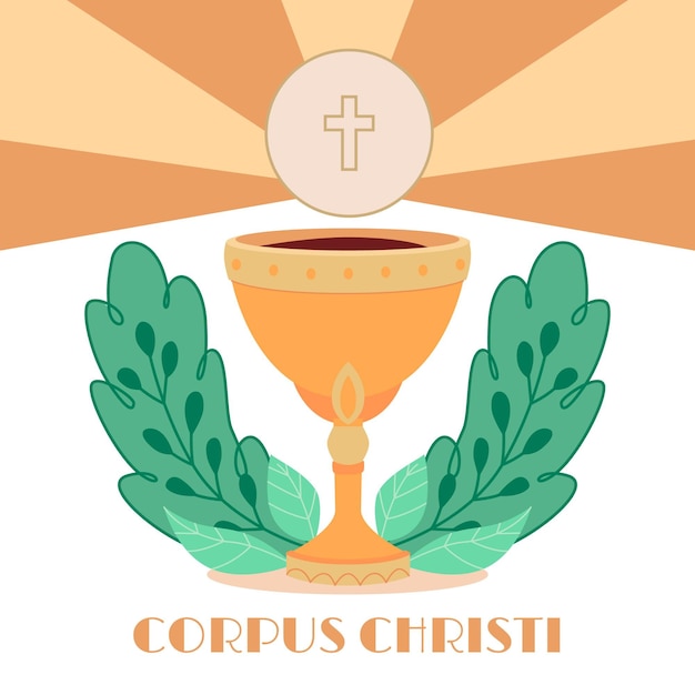 Vecteur gratuit illustration de corpus christi dessiné à la main