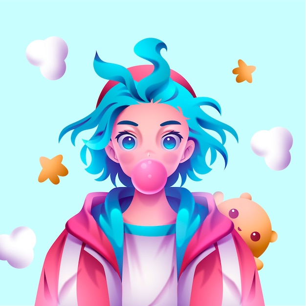 Vecteur gratuit illustration de couleur pastel bonbon réaliste