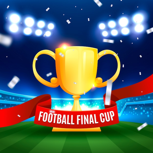 Illustration de la coupe du champion de football dégradé