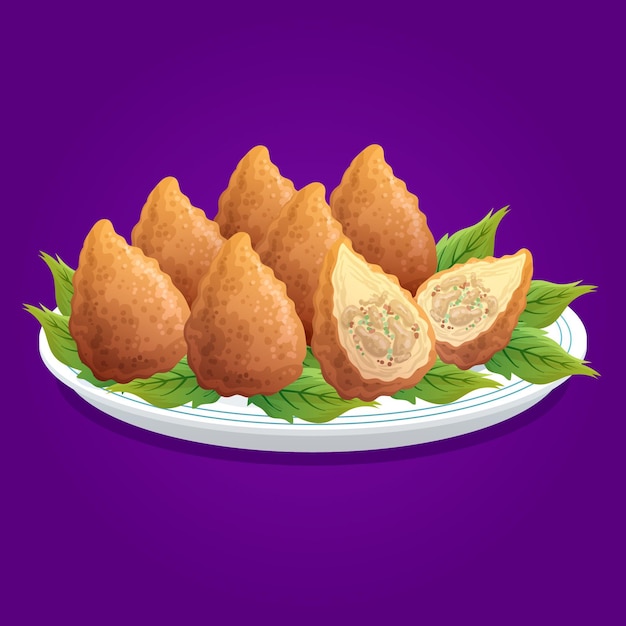 Illustration de coxinha dessinée à la main