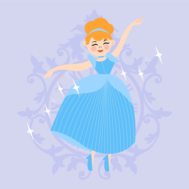 Vecteur gratuit illustration créative de la princesse de cendrillon