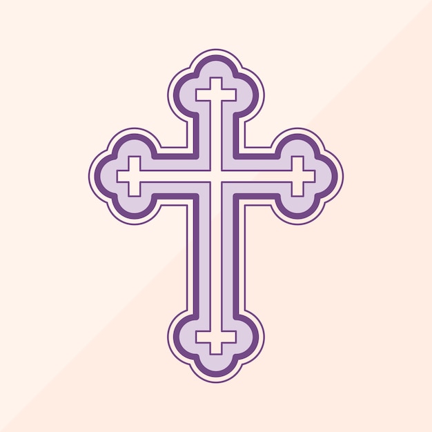 Illustration de croix orthodoxe bulgare dessinée à la main