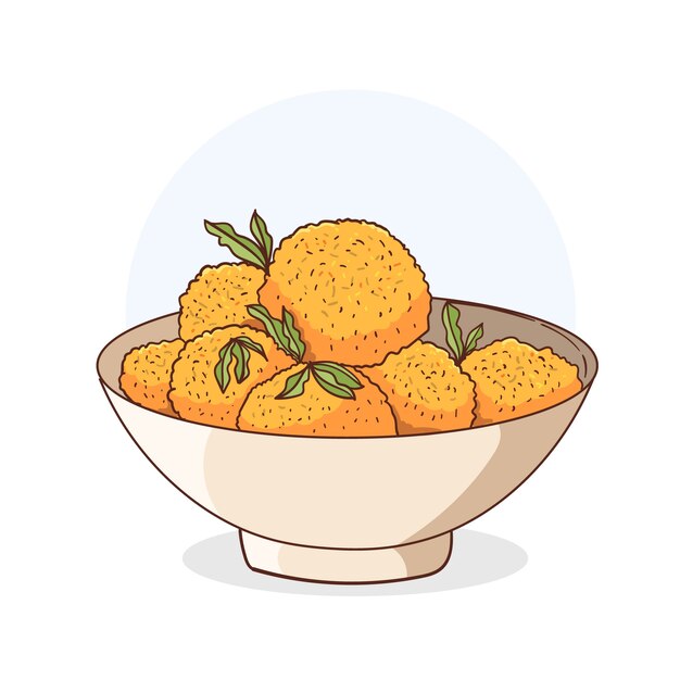 Illustration de croquetas délicieuses dessinées à la main