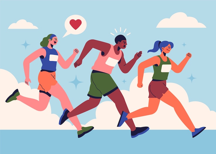 Vecteur gratuit illustration de cross-country design plat