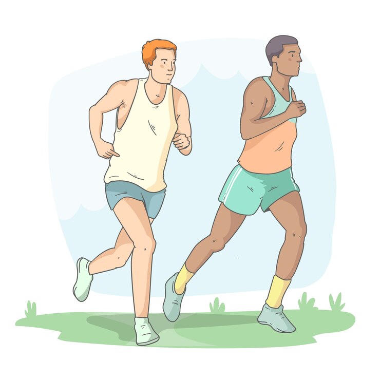 Vecteur gratuit illustration de cross-country dessinée à la main
