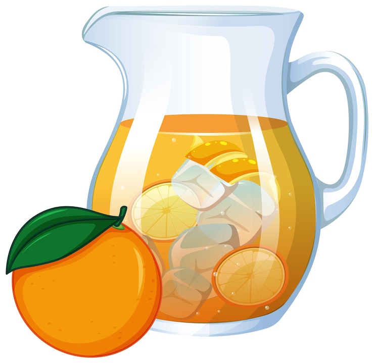 Vecteur gratuit l'illustration d'une cruche de jus d'agrumes rafraîchissant