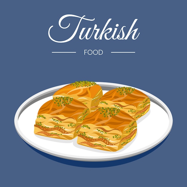 Vecteur gratuit illustration de cuisine turque design plat dessiné à la main