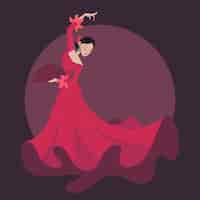 Vecteur gratuit illustration de danse flamenco dessinée à la main