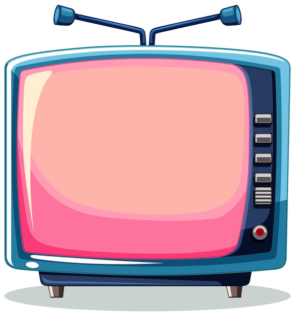 Vecteur gratuit illustration d'un décor de télévision rétro