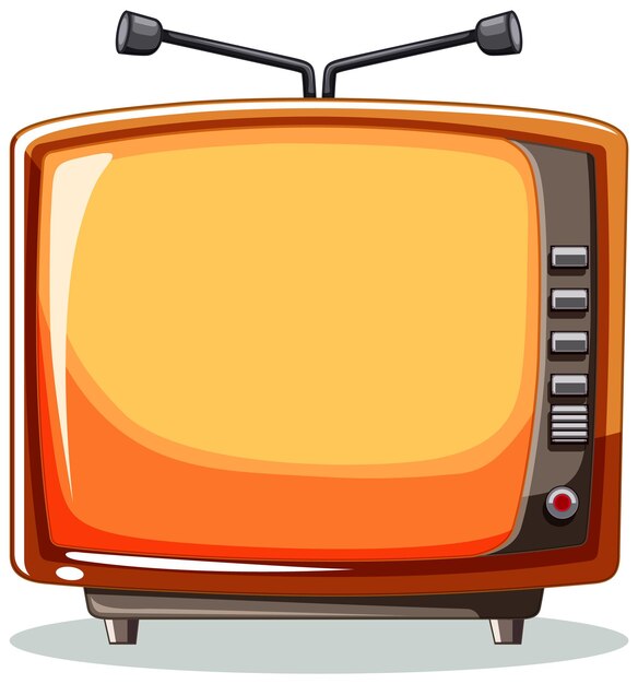 Illustration d'un décor de télévision rétro