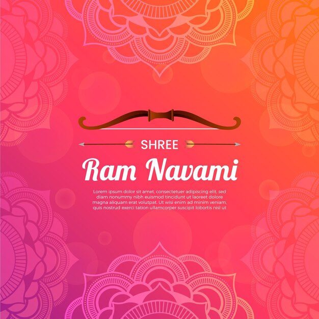 Illustration De Dégradé Ram Navami