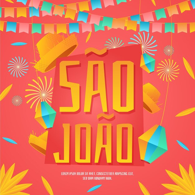 Illustration de dégradé de sao joao