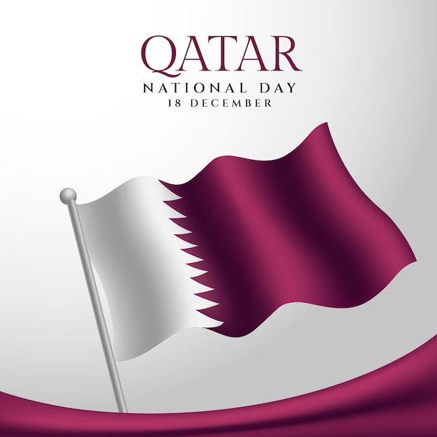 Illustration Dégradée De La Fête Nationale Du Qatar