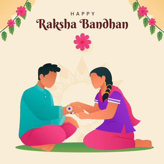 Vecteur gratuit illustration dégradée pour la célébration du raksha bandhan