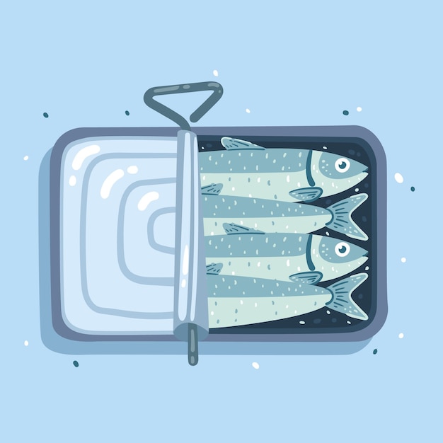 Vecteur gratuit illustration de délicieuses sardines dessinées à la main