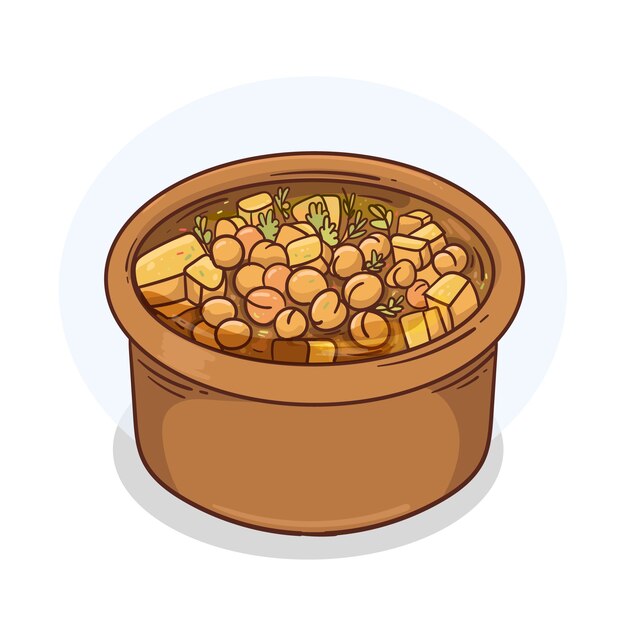 Illustration de délicieux locro dessiné à la main