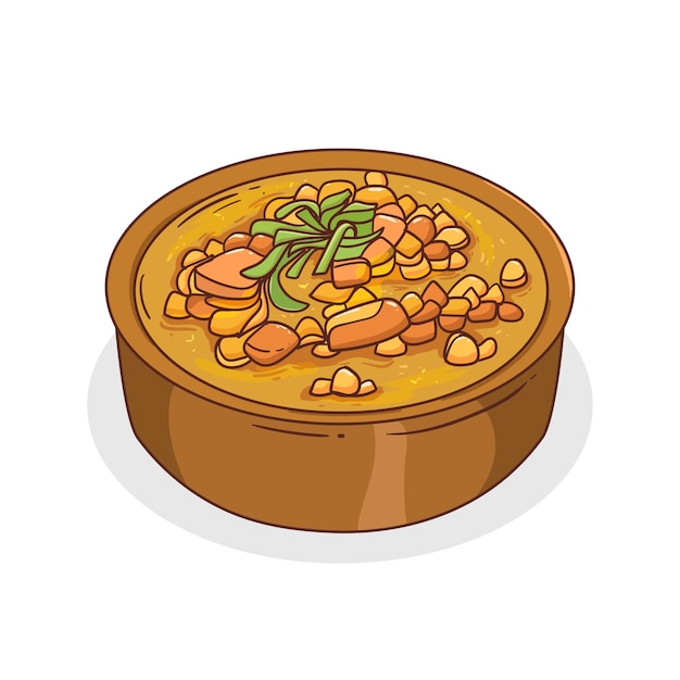 Vecteur gratuit illustration de délicieux locro dessiné à la main