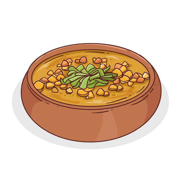 Illustration de délicieux locro dessiné à la main