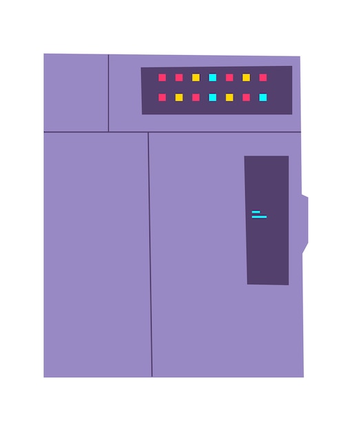 Vecteur gratuit illustration de dessin animé de rack de serveur. équipement internet pour stocker et traiter les informations, base de données