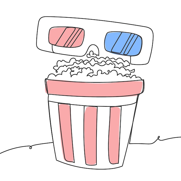 Vecteur gratuit illustration de dessin de cinéma dessinée à la main