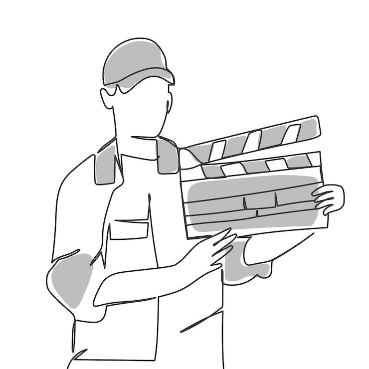 Vecteur gratuit illustration de dessin de cinéma dessinée à la main