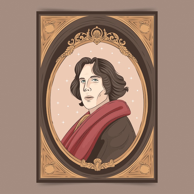 Vecteur gratuit illustration dessinée à la main par oscar wilde