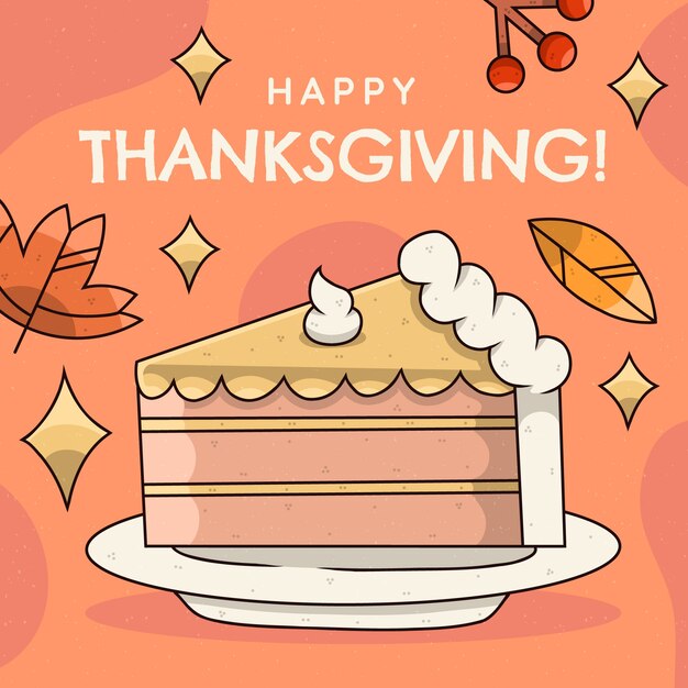 Illustration dessinée à la main pour la célébration de Thanksgiving