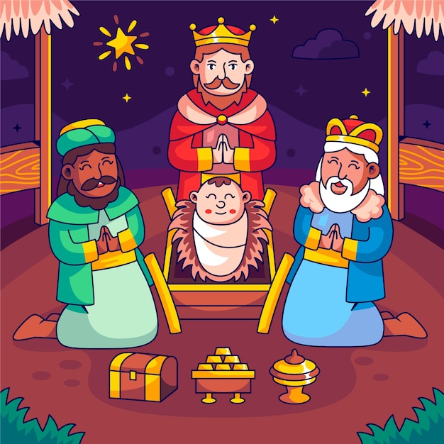 Illustration Dessinée à La Main Pour Reyes Magos