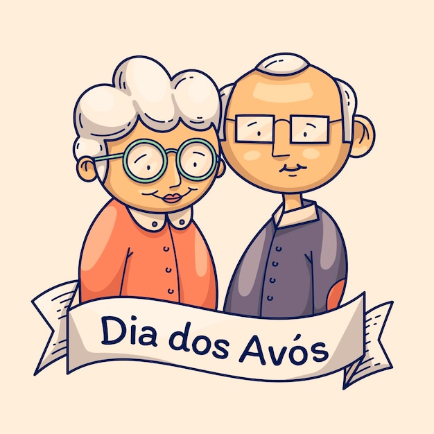 Illustration de dia dos avos dessiné à la main