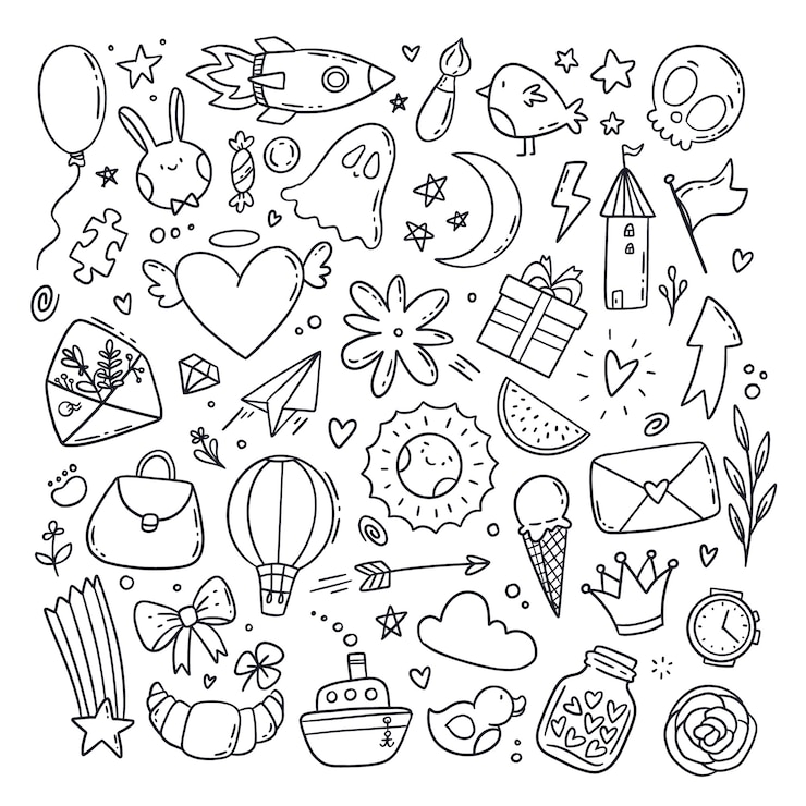 Vecteur gratuit illustration de doodle divers dessinés à la main